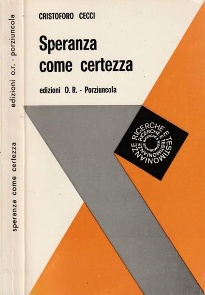 Speranza come certezza - copertina