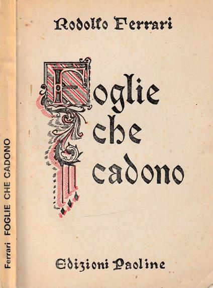 Foglie che cadono - Rodolfo Ferrari - copertina