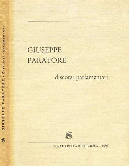 Discorsi parlamentari - Giuseppe Paratore - copertina