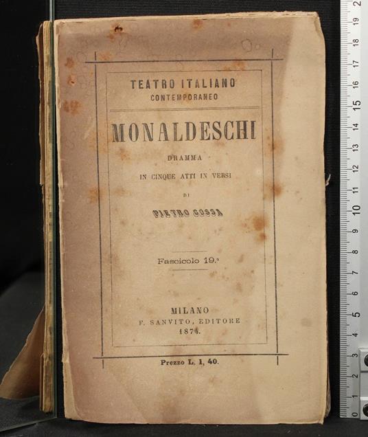 Monaldeschi Dramma In Cinque Atti In Versi - Pietro Cossali - copertina