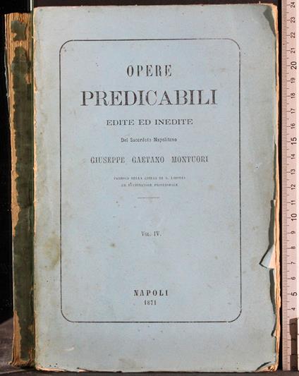 Opere Predicabili. Vol Iv - copertina
