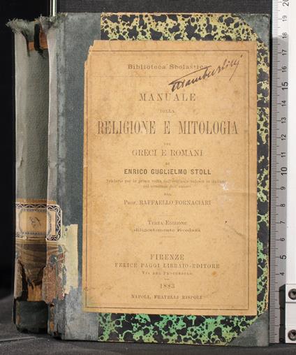 Manuale Della Religione E Mitologia Dei Greci E - copertina