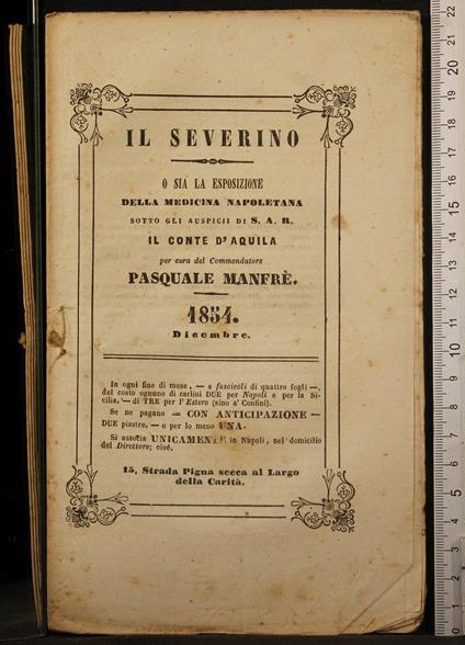 Il Severino O Sia La Esposizione… Dicembre - copertina