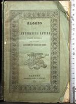 Saggio Di Letteratura Latina. Parte Istorica