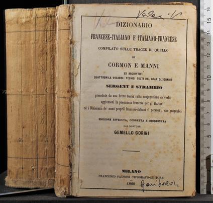 Dizionario Francese-Italiano E Italiano-Francese - G. Valerio Catullo - copertina