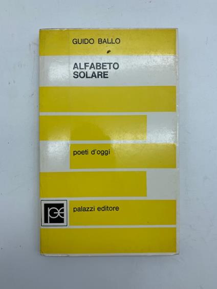 Alfabeto solare - Guido Ballo - copertina