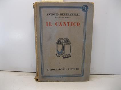 Il cantico - Antonio Beltramelli - copertina