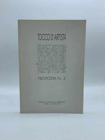 Tocco d'artista. Proposta n. 3. Circolo culturale Il Gabbiano, 1992 (catalogo della mostra) - Mara Borzone - copertina