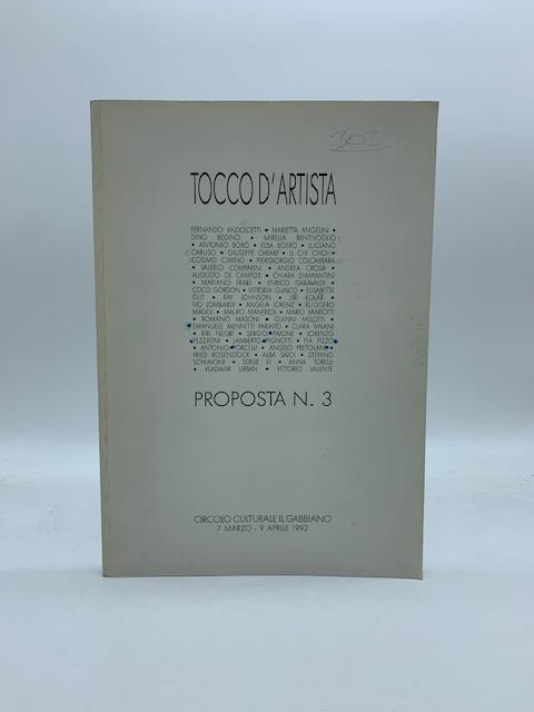 Tocco d'artista. Proposta n. 3. Circolo culturale Il Gabbiano, 1992 (catalogo della mostra) - Mara Borzone - copertina