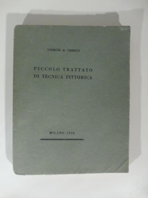 Piccolo trattato di tecnica pittorica - Giorgio De Chirico - copertina