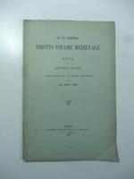 Di un preteso diritto infame medievale. Nota a proposito di un libro recente del Conte Amedeo Di Foras