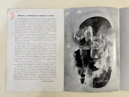 Giorgina Lattes. Galleria Il Segno, Roma (pieghevole) - Giuseppe Marchiori - copertina