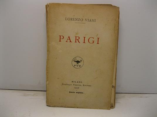 Parigi - Lorenzo Viani - copertina