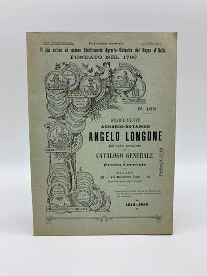 Stabilimento agrario-botanico Angelo Longone. Catalogo generale e prezzo corrente 1913-1914 - copertina