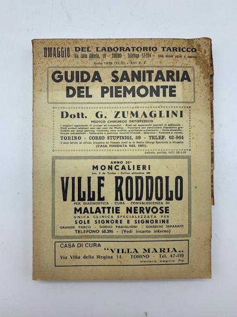 Guida sanitaria del Piemonte province di Torino, Alessandria, Aosta, Asti, Cuneo, Novara, Vercelli - copertina