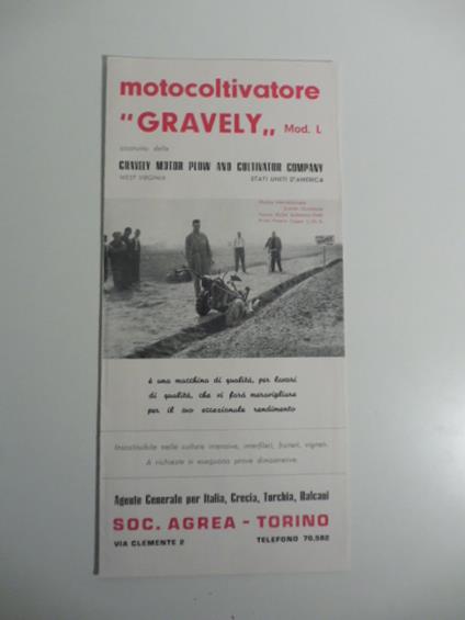 Motocoltivatore Gravely MOD. L - copertina