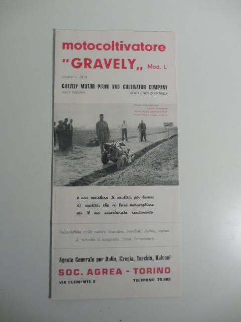 Motocoltivatore Gravely MOD. L - copertina