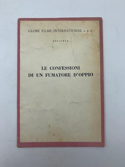 Le confessioni di un fumatore d'oppio. Regia di Albert Zugsmith (brochure promozionale) - copertina