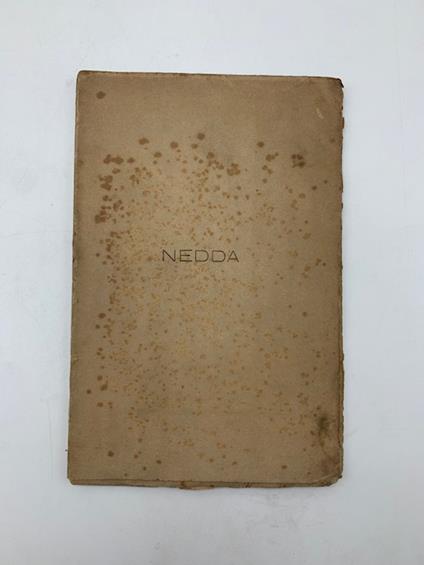 Nedda. Bozzetto siciliano - Giovanni Verga - copertina
