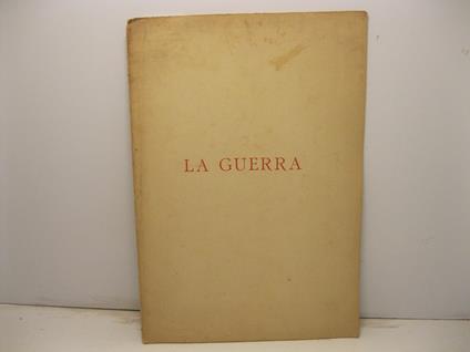 La guerra. Ode - Giosuè Carducci - copertina