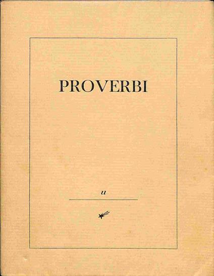 Proverbi - Libero De Libero - copertina
