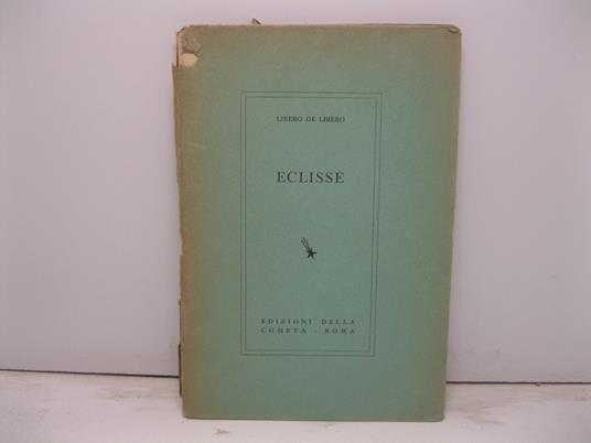 Eclisse - Libero De Libero - copertina