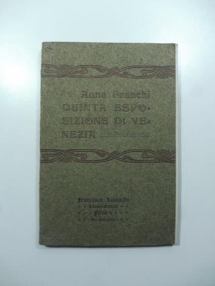 Quinta esposizione di Venezia - Anna Franchi - copertina