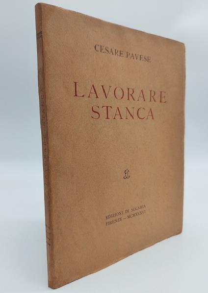 Lavorare stanca - Cesare Pavese - copertina