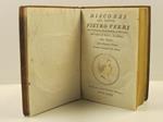 Discorsi del Conte Pietro Verri dell'Instituto delle scienze di Bologna sull'indole del piacere e del dolore, sulla felicita' e sulla economia politica. Riveduti ed accresciuti dall'autore