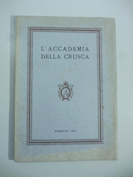 L' Accademia della Crusca - Giovanni Grazzini - copertina