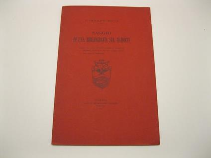 Saggio di una bibliografia sul Barocci - Corrado Ricci - copertina