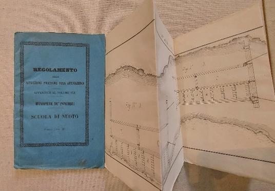 Regolamento delle istruzioni pratiche dell'artiglieria. Appendice al volume VIII. Manopere de' pontieri. Scuola di nuoto - copertina