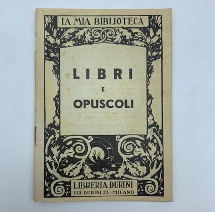 Libri e opuscoli. Libreria Durini, Milano - copertina