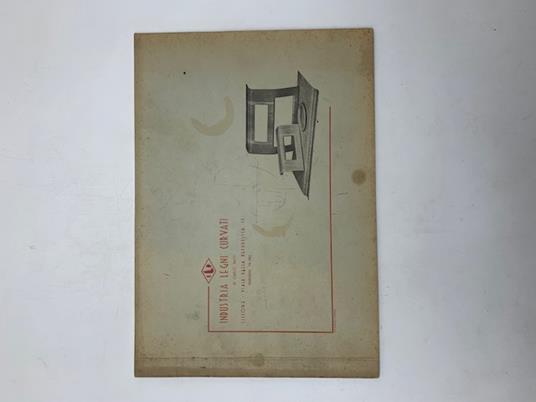 Industria Legni curvati di Carlo Ratti, Lissone - Viale della Repubblica, 13 (Catalogo) - copertina