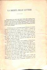 La dignita' delle lettere