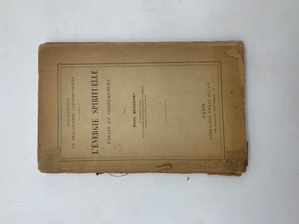 L' energie spirituelle. Essais et conferences - Henri Bergson - copertina