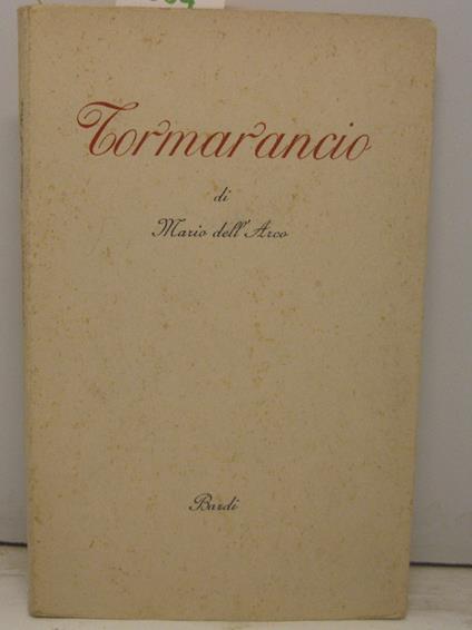 Tormarancio - Mario Dell'Arco - copertina