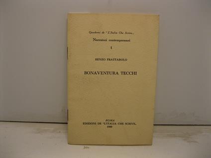 Bonaventura Tecchi - Renzo Frattarolo - copertina