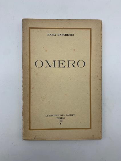 Omero - Maria Marchesini - copertina