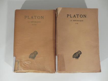 La republique. Platon oeuvres comple'tes tome VI - livres I-III, e IV-VII. 2 volumi - Platone - copertina