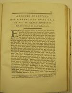 Articolo di lettera del P. Francesco Soave al sig. ab. Carlo Amoretti sull'aurora boreale dei 28 del passato luglio