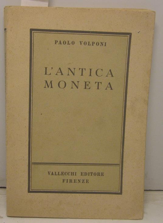 L' antica moneta - Paolo Volponi - copertina