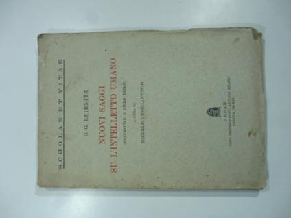 Nuovi saggi su l'intelletto umano - Gottfried W. Leibniz - copertina