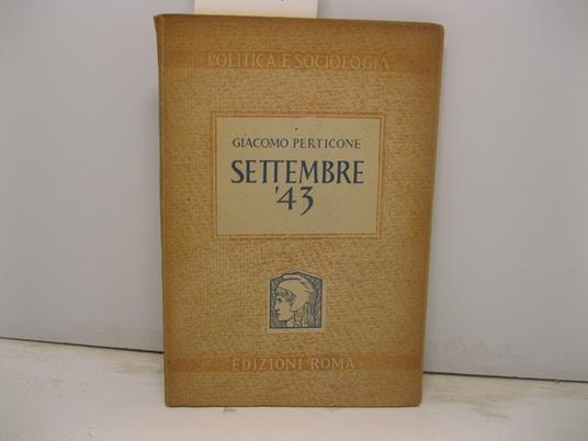 Settembre '43 - Giacomo Perticone - copertina