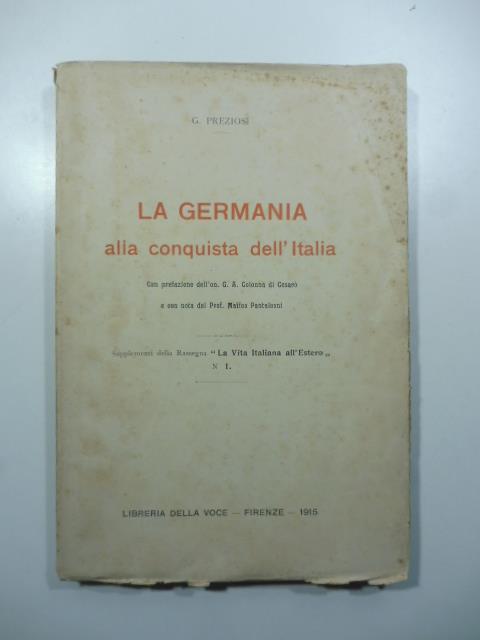 La Germania alla conquista dell'Italia - Giovanni Preziosi - copertina