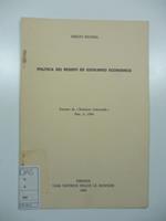 Politica dei redditi ed equilibrio economico