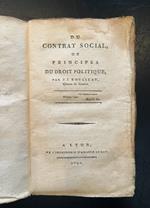 Du contrat social ou principes du droit politique