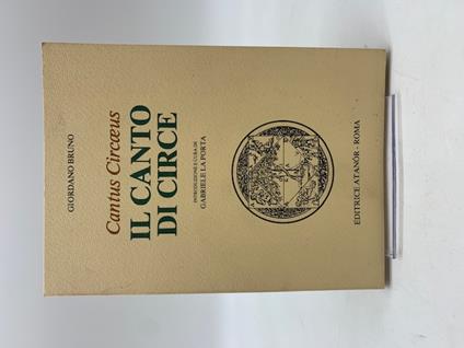 Il canto di Circe - Cantus Circaeus - Giordano Bruno - copertina