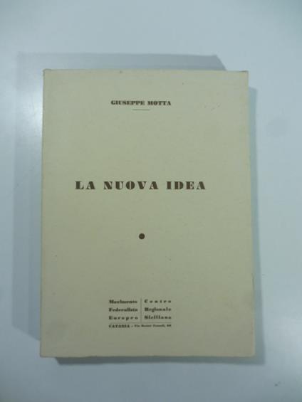 La nuova idea - Giuseppe Motta - copertina