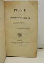 Poesie. Seconda edizione migliorata ed acrresciuta